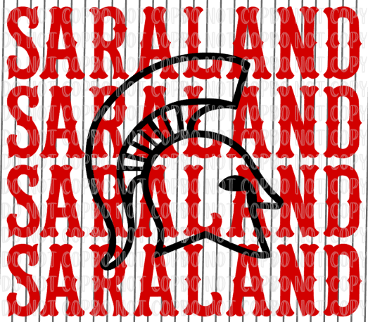 Stacked Saraland with Spartan Head