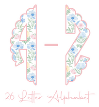 Load image into Gallery viewer, Grand Millennial Floral Scalloped Monogram - Pink
